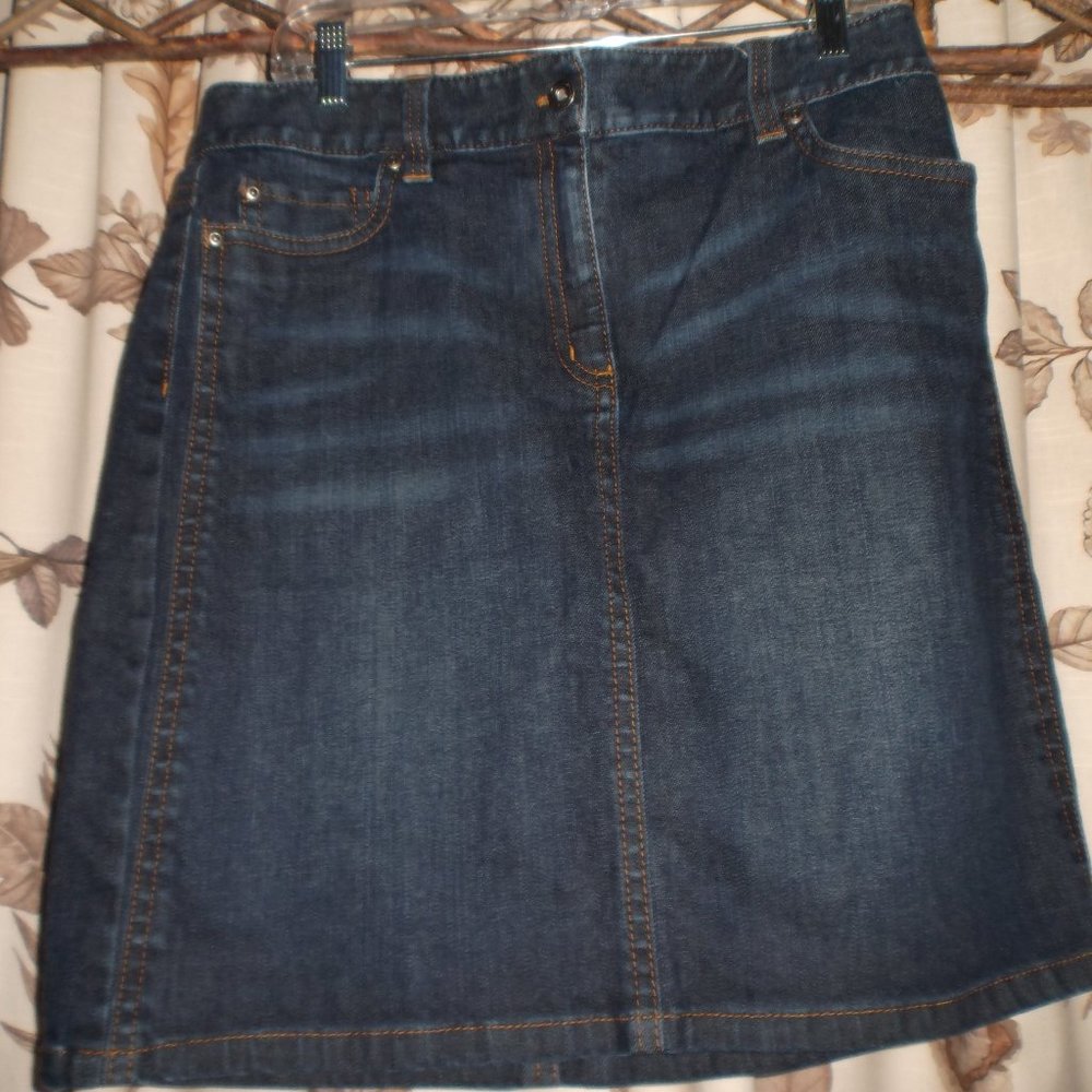Ann Taylor Denim Skirt 14